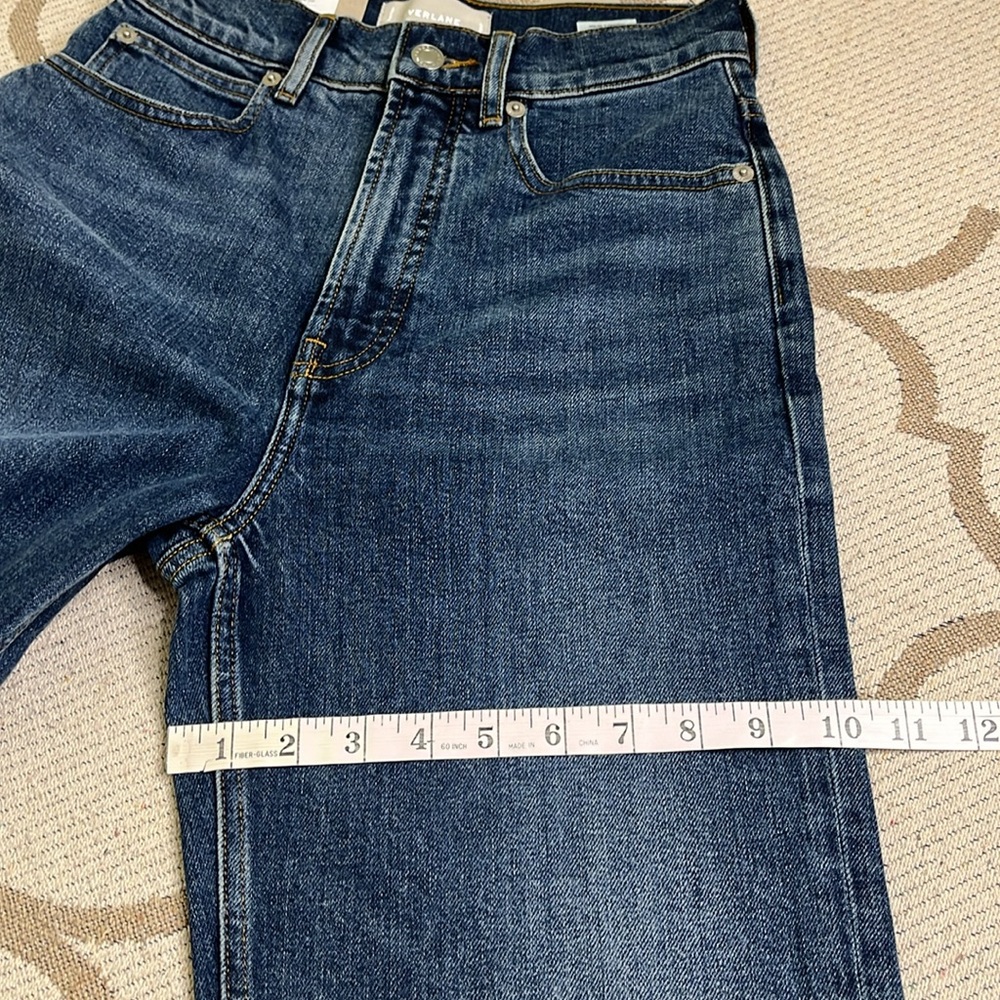 Everlane The Way High Jean Abyss Released Hem Straight leg Denim Jeans, size 25 - Picture 11 of 17